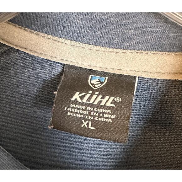 KUHL Men’s Sz XL Pullover Shirt Blue 1/4 Quarter Zip Pullover Alloy Base Layer - Picture 7 of 16